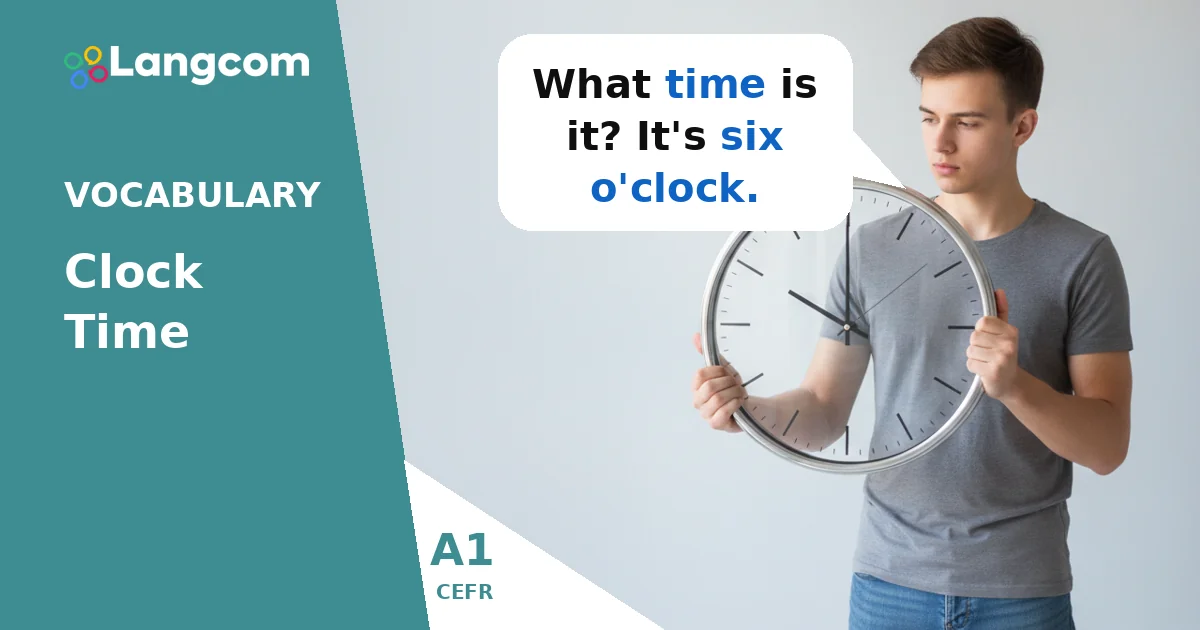 How to Tell Time in English: A1 Vocabulary Guide How to Tell Time in English: A1 Vocabulary Guide — A1 English vocabulary lesson by Langcom