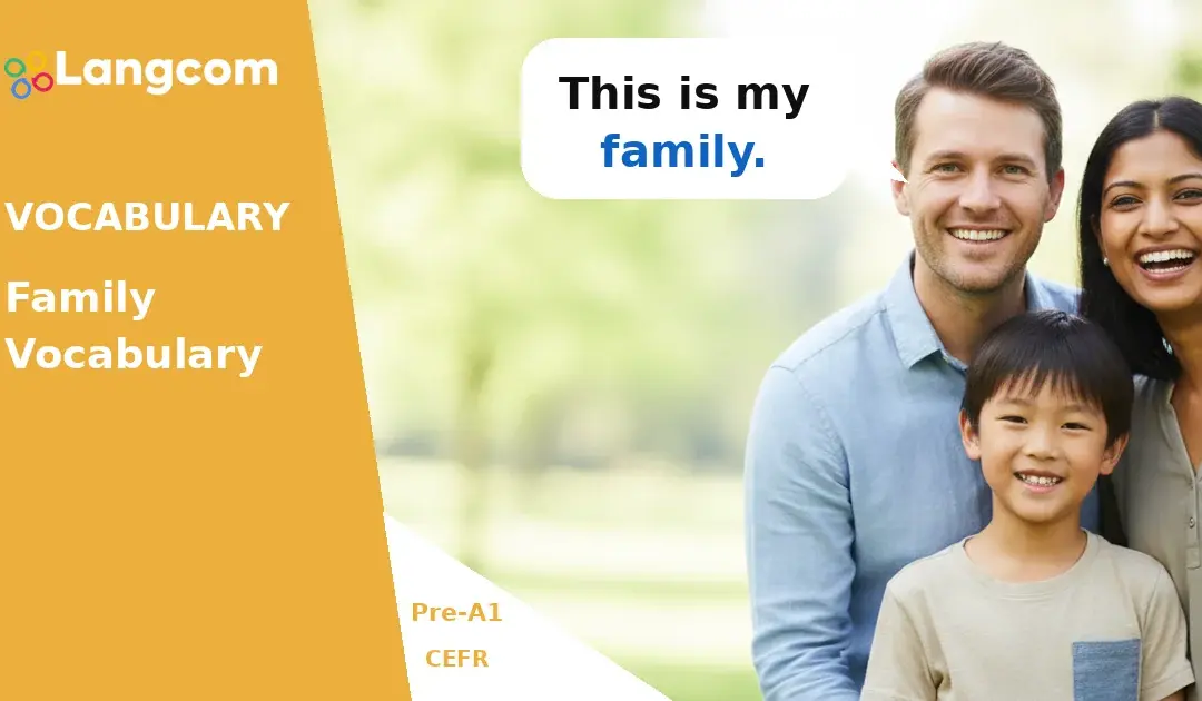 Learn Basic Family English Words (Pre-A1 Vocabulary)