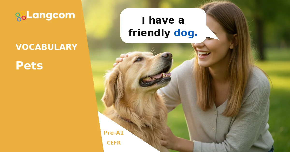 Learn Pet Names in English: Pre-A1 Vocabulary for Beginners Learn Pet Names in English: Pre-A1 Vocabulary for Beginners — Pre-A1 English vocabulary lesson by Langcom