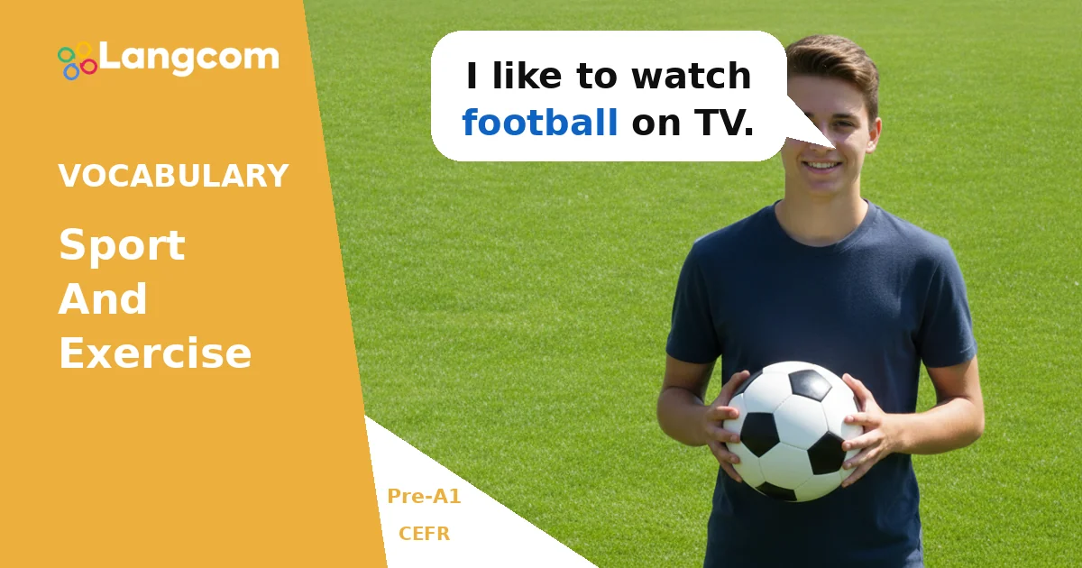 Learn Basic Sports Vocabulary in English (Pre-A1) — Pre-A1 English vocabulary lesson by Langcom